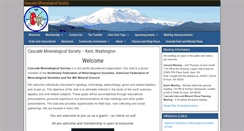 Desktop Screenshot of cascademineralogicalsociety.org
